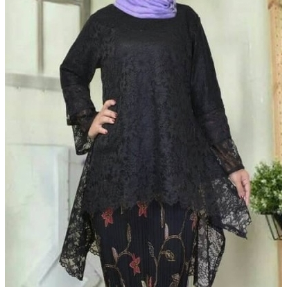 ( HARGA PROMO 8.8 ) ATASAN RINJANI JUMBO / BAJU WANITA KEBAYA RINJANI / BRUKAT KEBAYA KALONG WARNA H