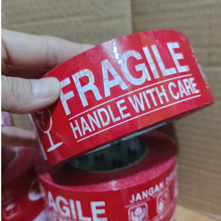 

Lakban Fragile Isolasi Jangan Dibanting Jumbo 200 Yard Fragile Unboxing Merah Putih (Varian 48mm dan 45mm) Harga Satuan