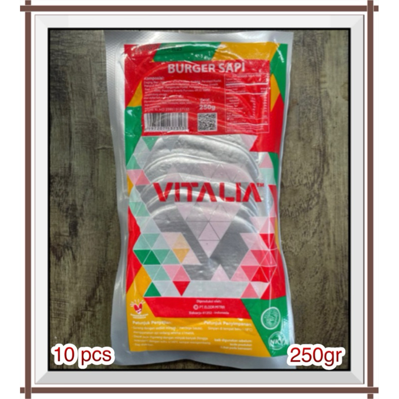 

250 gr 10pcs - Vitalia Burger 250gr isi 10 pcs