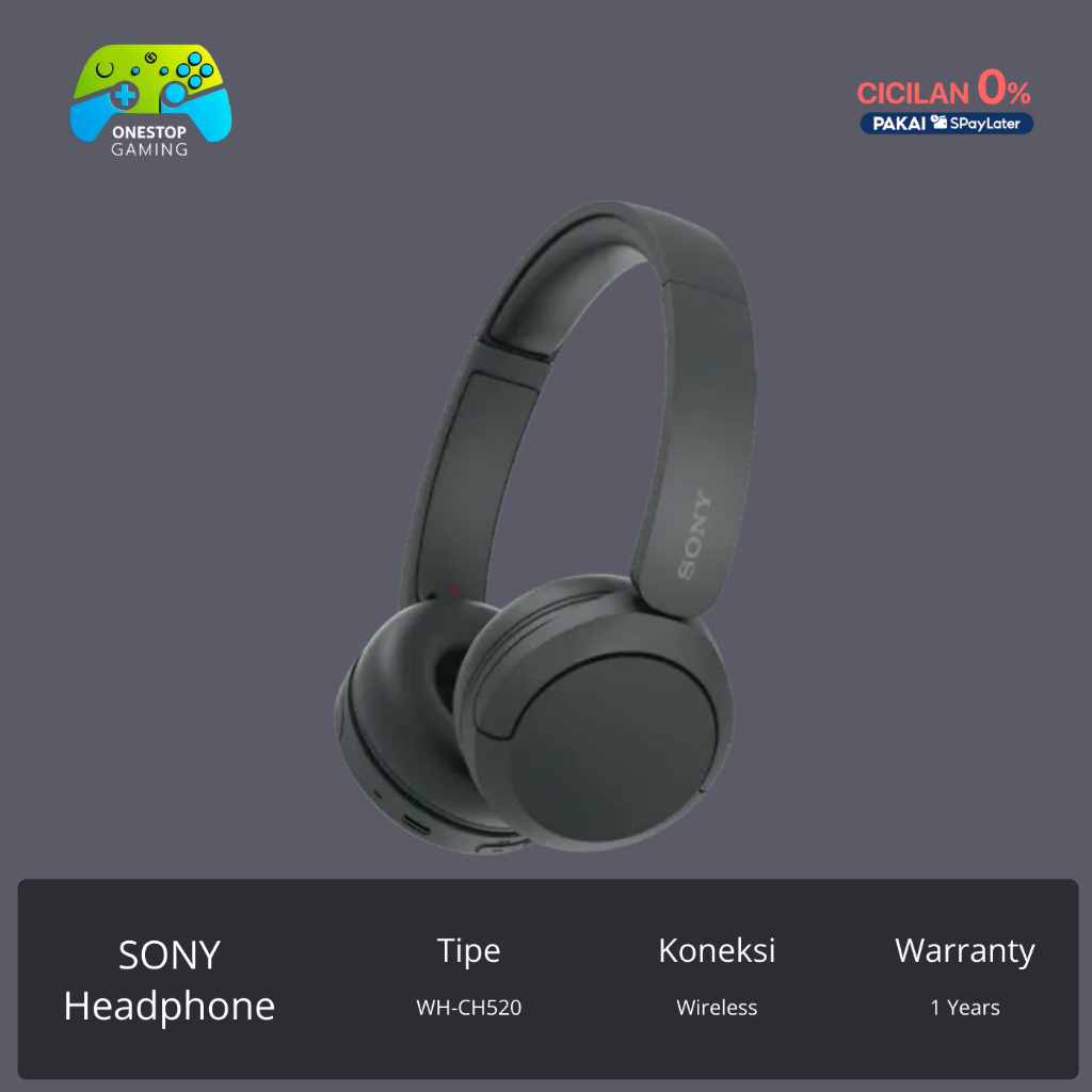 SONY Headphone Wireless WH-CH520 Original Sony