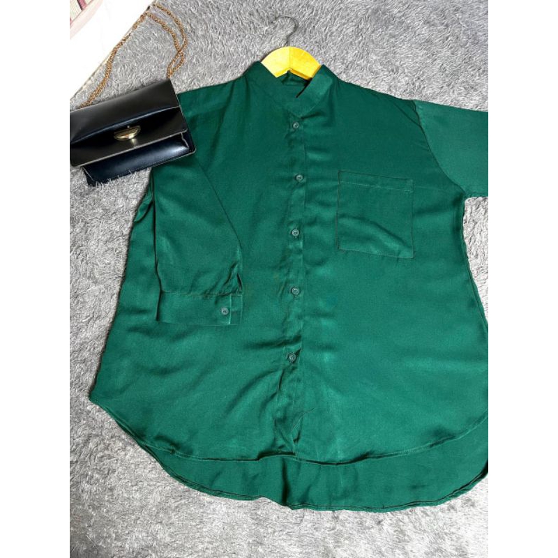 Kemeja Wanita Polos Rayon Twill / Blouse Wanita Polos Rayon Twill Kemeja Rayon Maudy Shirt Premium  