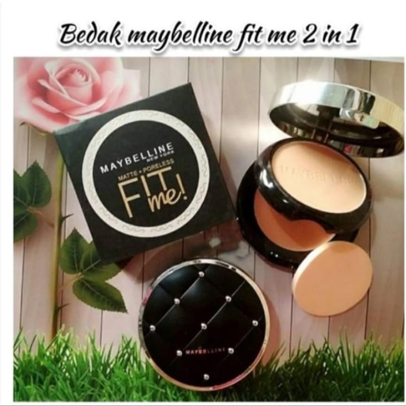 Sale...Bedak Maybeline Fit Me 2 In 1 Bedak + Spons Bedak Padat Dan Bedak Basah