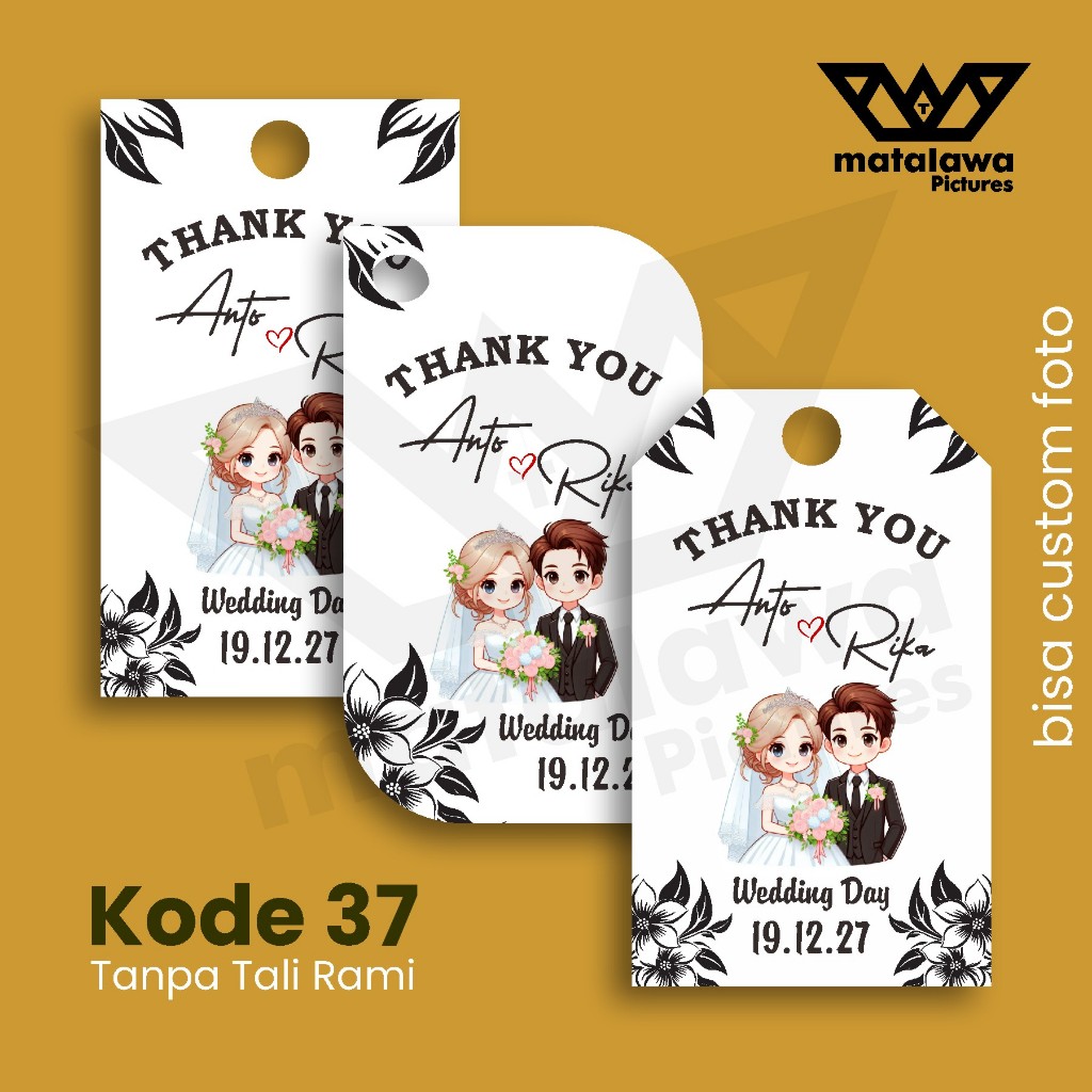 

Hang tag souvenir custom vintage murah wedding label pernikahan plant tanaman ucapan terima kasih 37