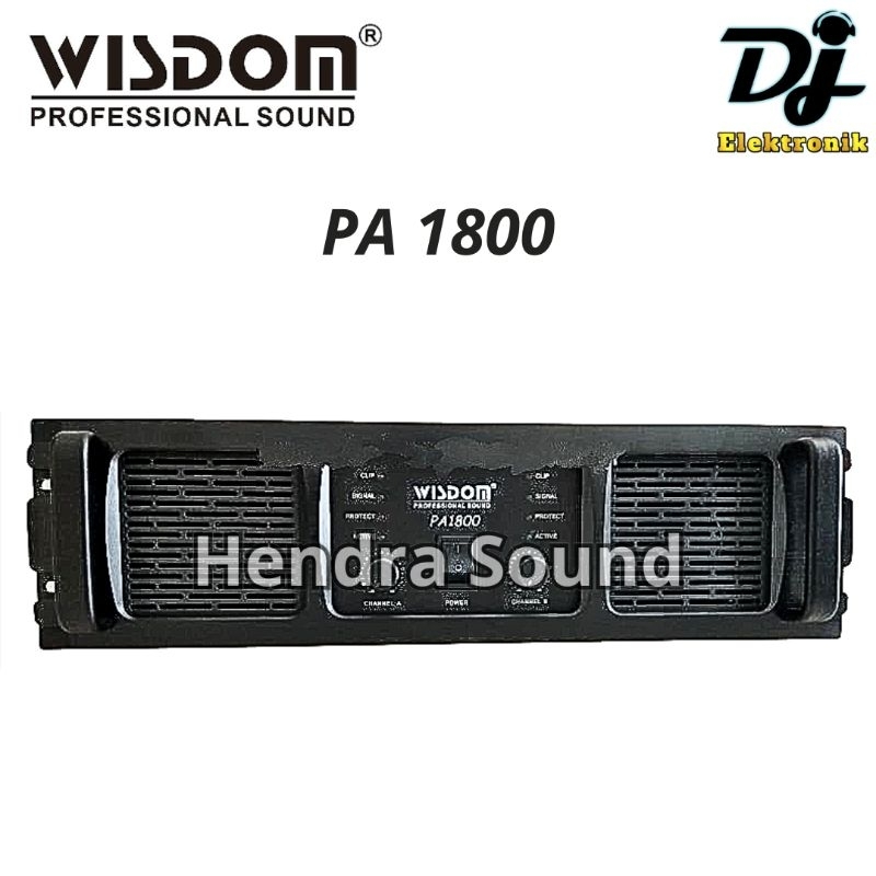 WISDOM ● PA 1800 / PA1800 - Power Amplifier (2 channel)