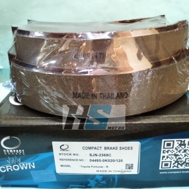 BRAKE SHOE KAMPAS REM BELAKANG MOBIL TOYOTA FORTUNER FORTUNER VRZ HILUX VIGO REVO DC HILUX SC HILUX 
