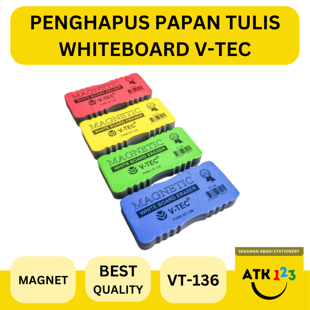 

Penghapus Spidol Boardmarker / Penghapus Papan Tulis Magnet V-Tec 137