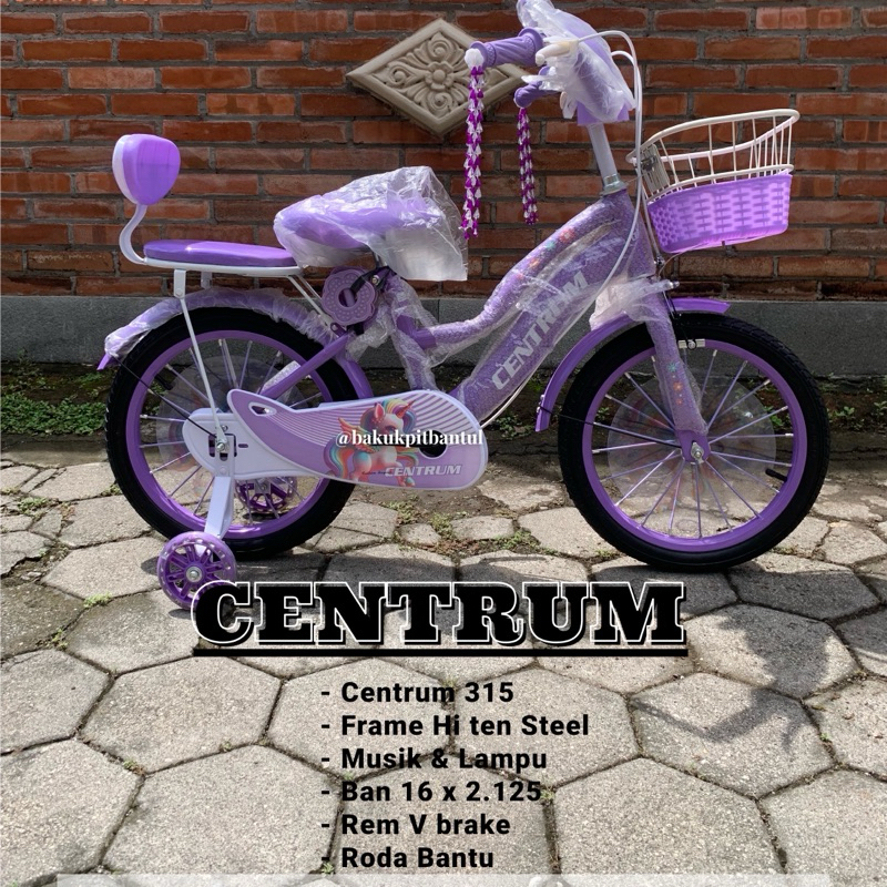 Sepeda Anak Keranjang Mini ring 16 Centrum 315 | Sepeda Anak Roda 4 Centrum 315