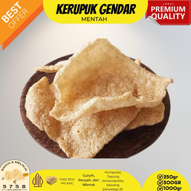 

KERUPUK GENDAR/PULI 1KG MENTAH