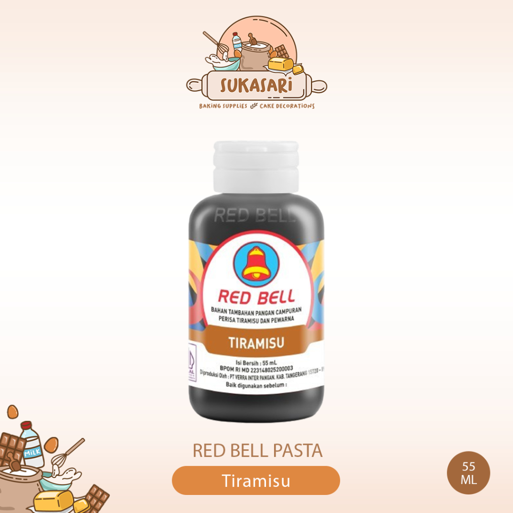 

Red Bell Pasta Tiramisu 55ml / Pasta Perisa Tiramisu Pasta