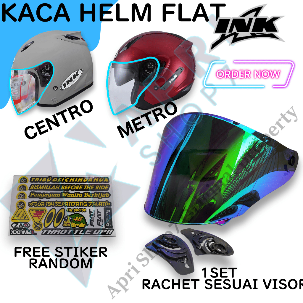 Kaca Helm INK METRO / INK CENTRO visor Helmet venom open Flat INK metro 2 centro 2 tm2