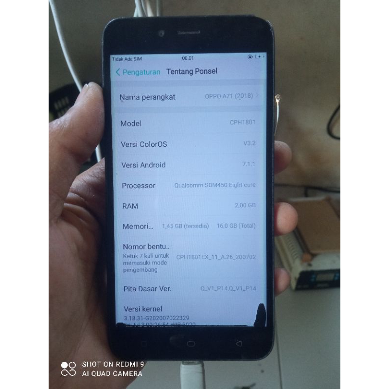 MESIN OPPO A71 2018 NORMAL BERGARANSI