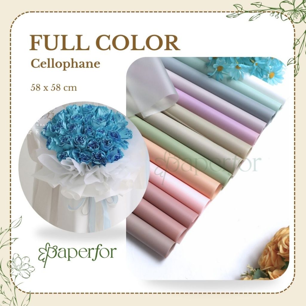 

Kertas Buket Bunga Cellophane FULL COLOR | ECER 5PC / GROSIR