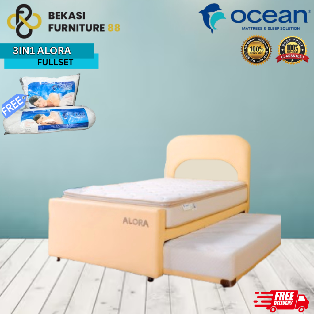 Kasur Springbed Ocean 3in1 Alora - Kasur Sorong - Fullset Termurah - Uk 120x200