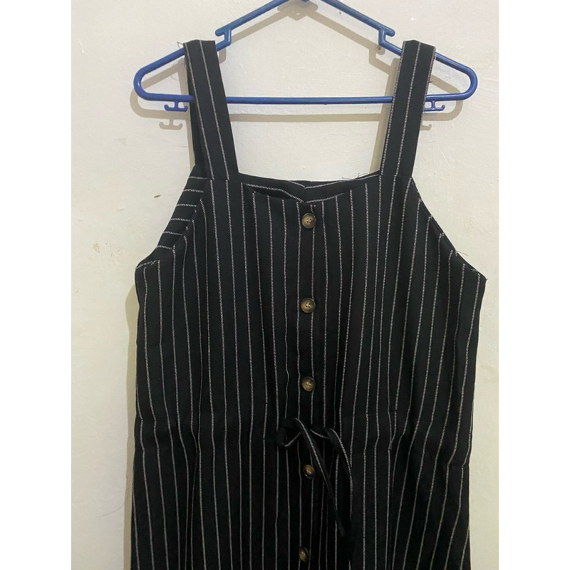baju kodok garis hitam gamis strip hitam