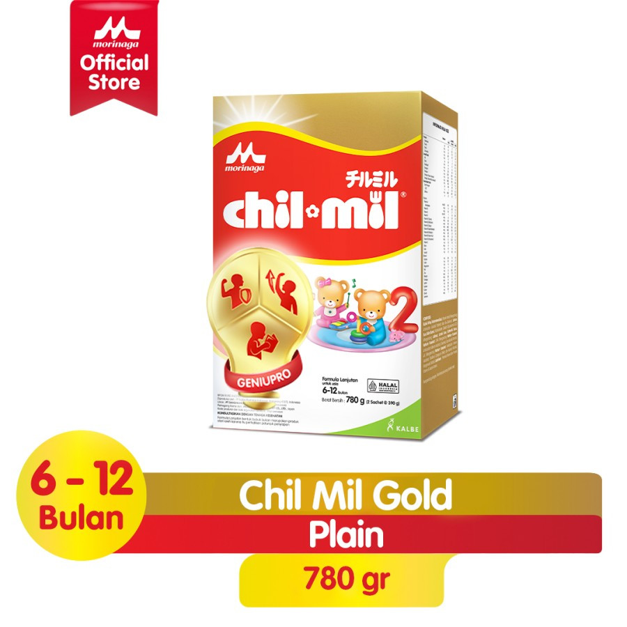 

Morinaga Chil Mil Gold Geniupro Formula Bayi Usia 6-12 Bulan 780g 180160