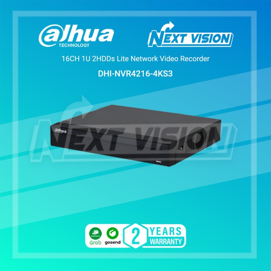 DHI-NVR4216-4KS3 - DAHUA NVR 16CH 2 SLOT HDD