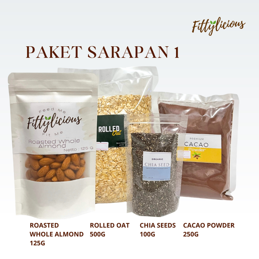 

Paket Sarapan 1 / Oatmeal / Havermut / Overnight Oats / Breakfast / Oat