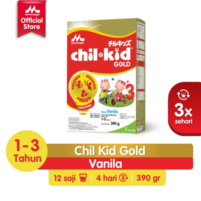 

Chil Kid Gold Vanila 390g Susu Pertumbuhan Anak Usia 1-3 Tahun 003025