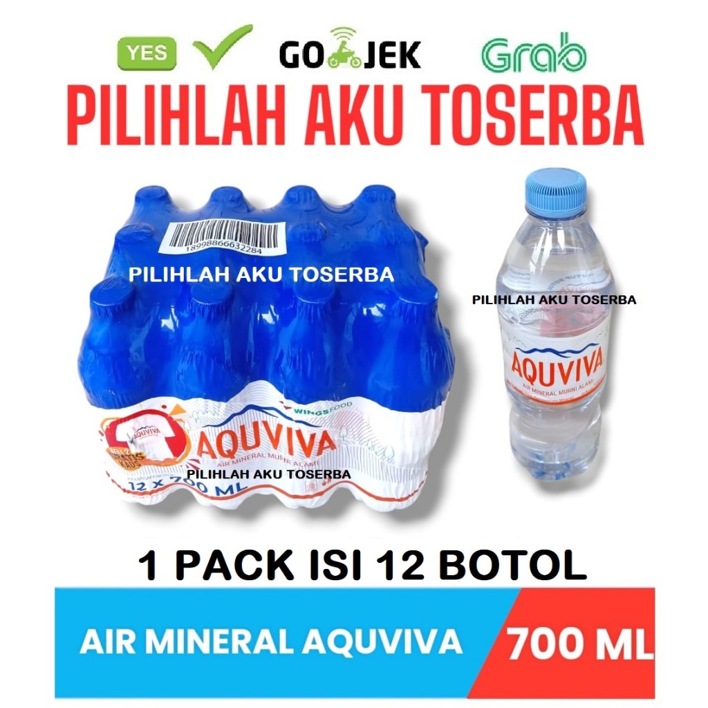 

AQUVIVA Air Mineral Botol Pet 700 ml - (HARGA 1 PACK ISI 12 botol)