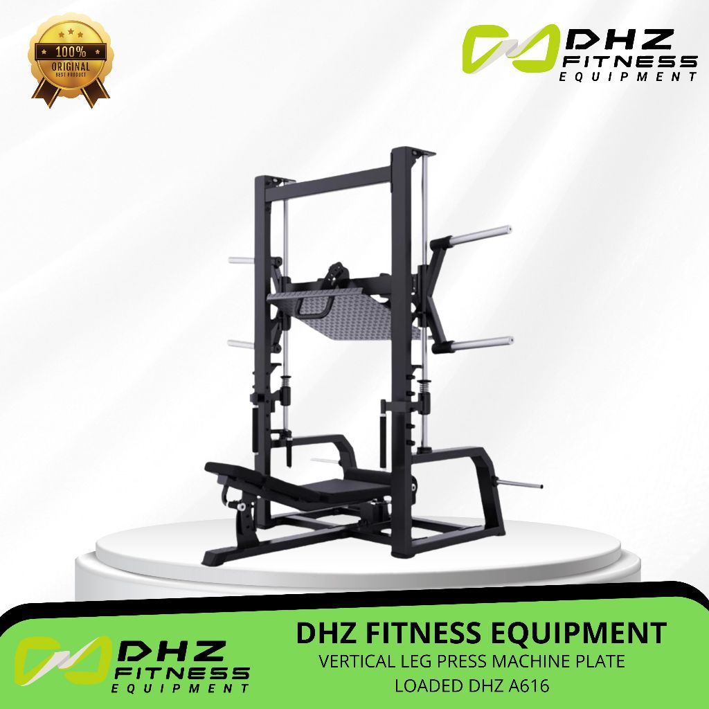New Alat Olahraga Fitness Gym Vertical Leg Press Machine Plate Loaded DHZ A616