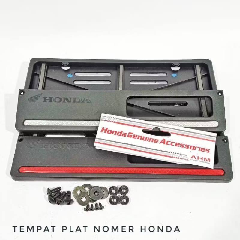 [BEST SELLER] COVER DUDUKAN PLAT NOMOR MOTOR UNIVERSAL ORI HONDA / Tatakan tempat plat nomor ori mot