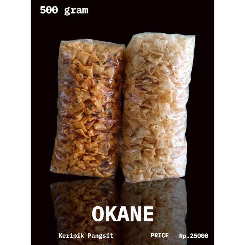 

500g keripik pangsit pedas daun jeruk