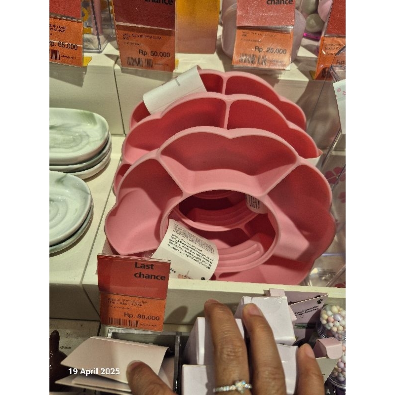 (Flying Tiger) LAST STOCK Snack Tray Silicone for Tumbler Pink Gradasi