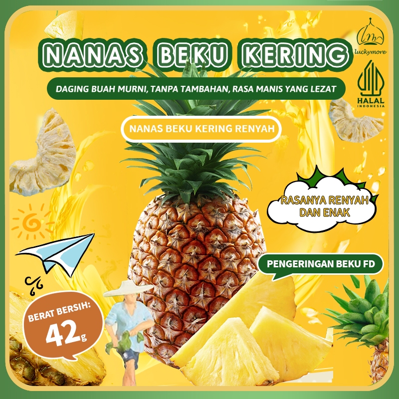 

【Luckymore】HALAL Camilan Sehat Keripik Buah dan Keripik Sayurr, Buah Kering, Freeze Dried Fruit, Dried Snacks, Cemilan Rendah Kalori, Healthy Snacks, Vegetarian, Cemilan Nagih, Buah Beku