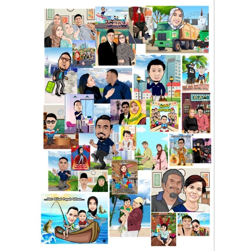 (soft file) jasa Vektor/edit foto/karikatur