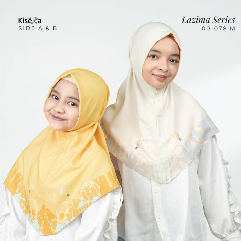 Kisera Kerudung Bergo Anak Hijab 2 Warna, Jilbab Praktis Cantik "Lazima 00-078 M"
