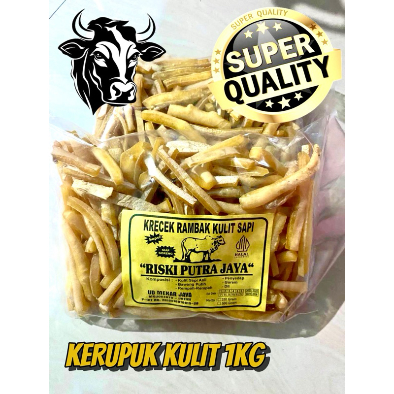 

krecek rambak kulit sapi asli/krecek sayur/stik mie 1kg kualitas super
