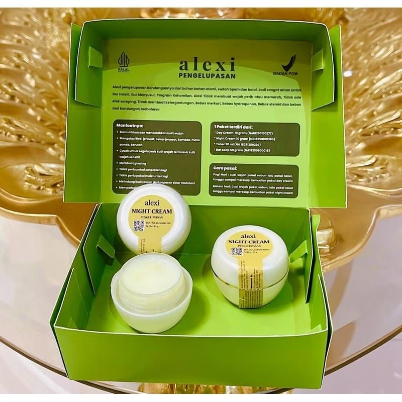 ALEXI SKINCARE - NIGHT CREAM (Membantu menghilangkan flek hitam diwajah dan membantu mencerahkan waj