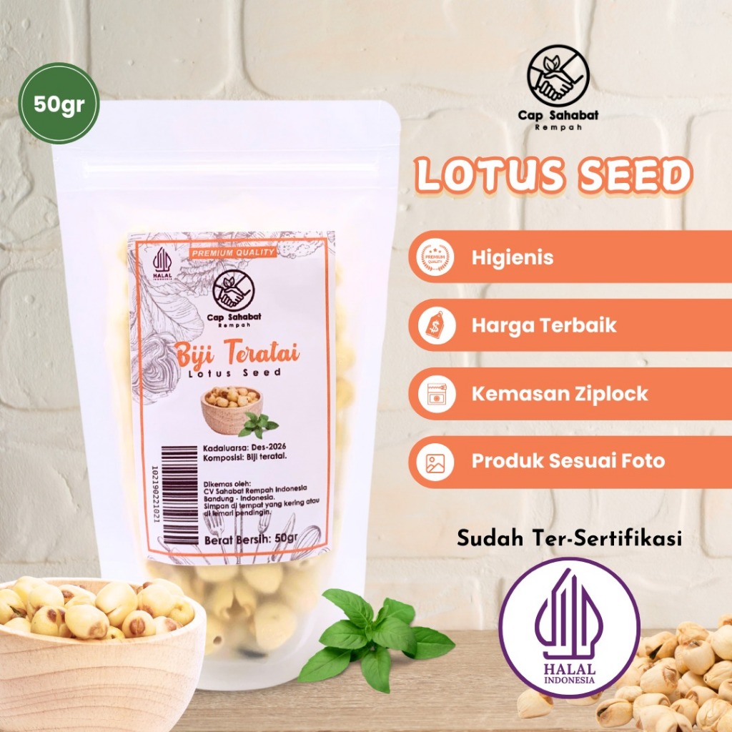 

50gr Lotus Seed / Rempah / JSR 100% PREMIUM QUALITY