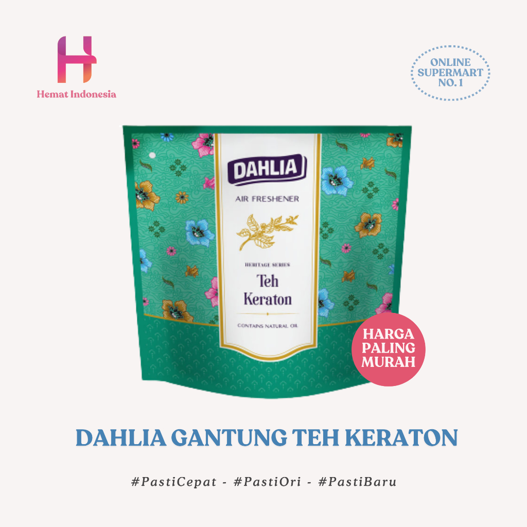 DAHLIA TEH KERATON PENGHARUM RUANGAN GANTUNG PEWANGI KAMAR HOTEL TOILET LEMARI GREEN TEA TEH HIJAU O