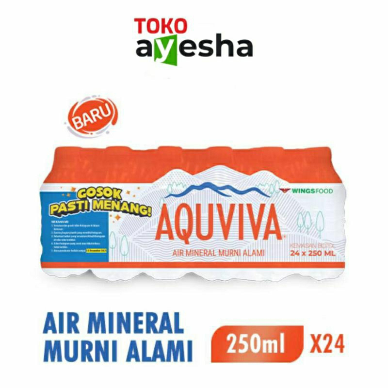 

Aquviva Air Mineral Botol 250 ML - 1 Pack isi 24