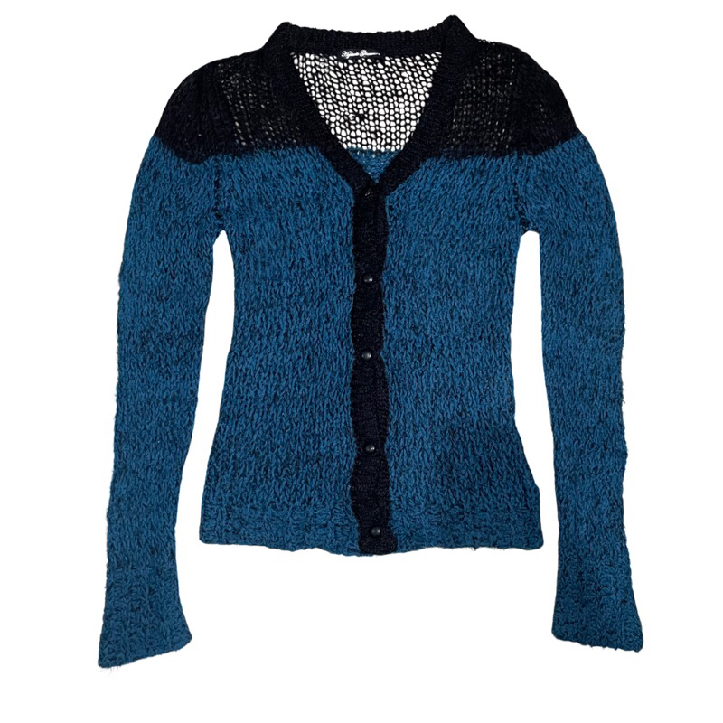 Vintage Hysteric Glamour Knit Cardigan Two Tone Y2K