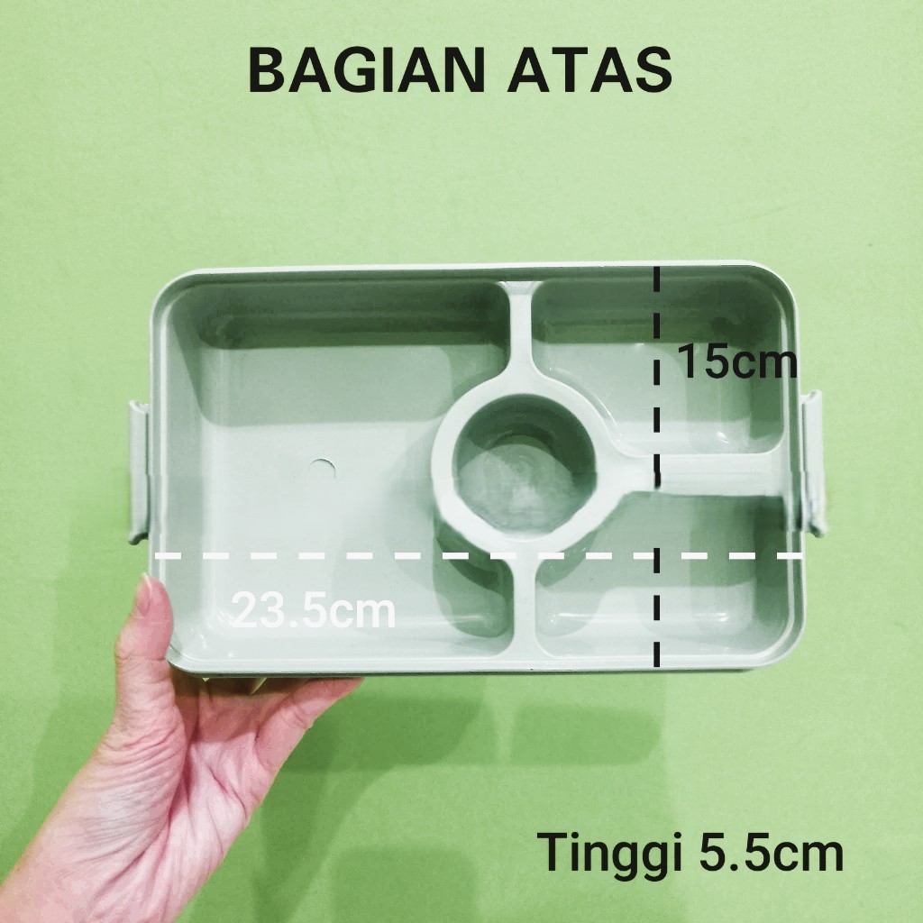 new deals {grosir} 12pcs rantang susun persegi panjang 2 susun 4 sekat rantang hajatan besar rantang
