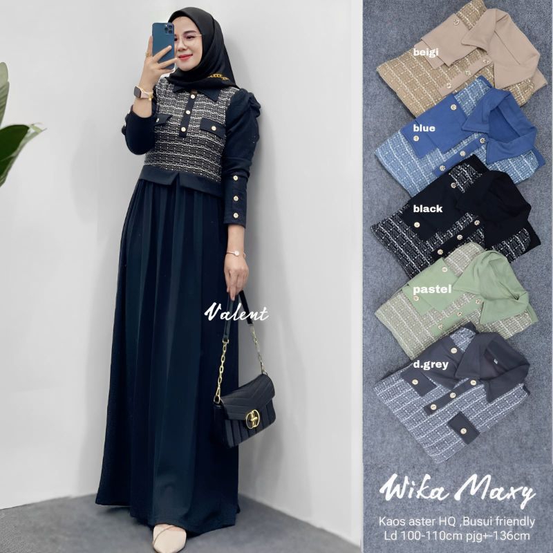 BAJU GAMIS WIKA  HAWA HANI MIKAILA SINTIA DIANA DRESS ORI BY MARSELLA VINSTORE MEISA // DRESS PREMIU