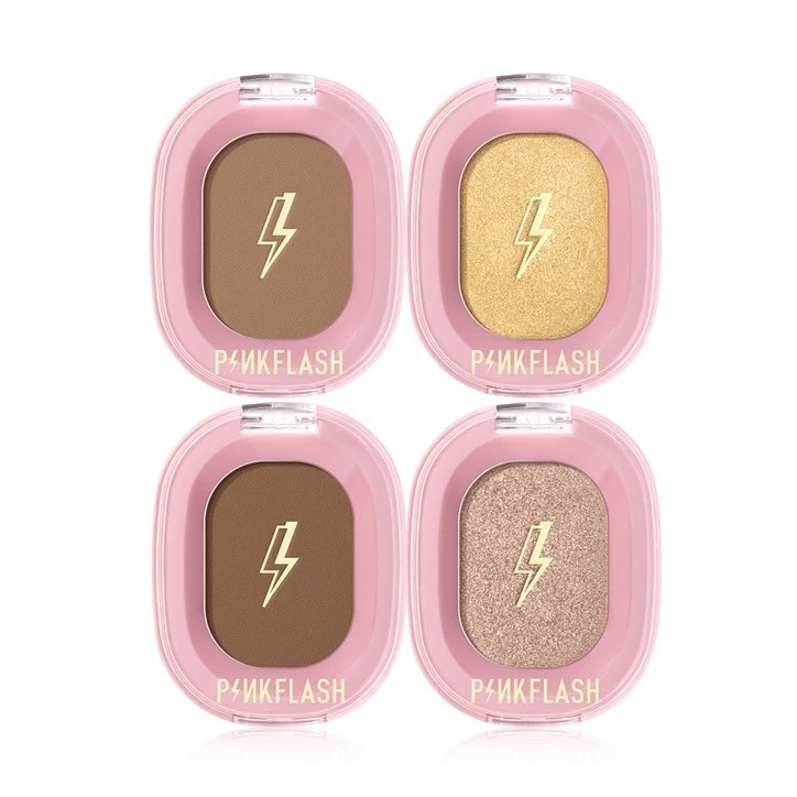 PINKFLASH SOFT PIGMENT FACE CONTOUR | SHIMMER HIGHLIGHTER & MATTE CONTOUR POWDER