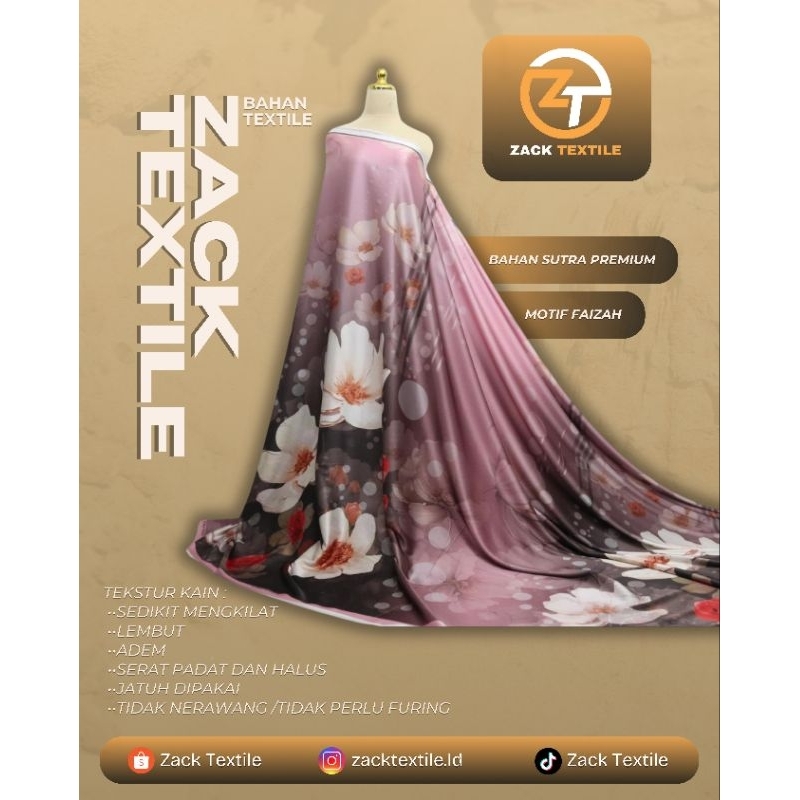 Bahan Sutra Premium Motif 🄵🄰🄸🅉🄰🄷 | Kain meteran | Kain seragam | textile | kain eceran | textile ter