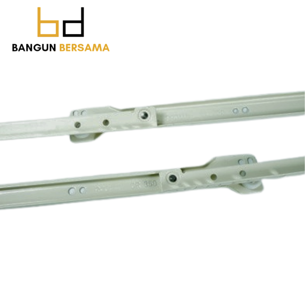 Rel Laci RLH 35cm Huben Rel Laci Huben Putih Roda Drawer