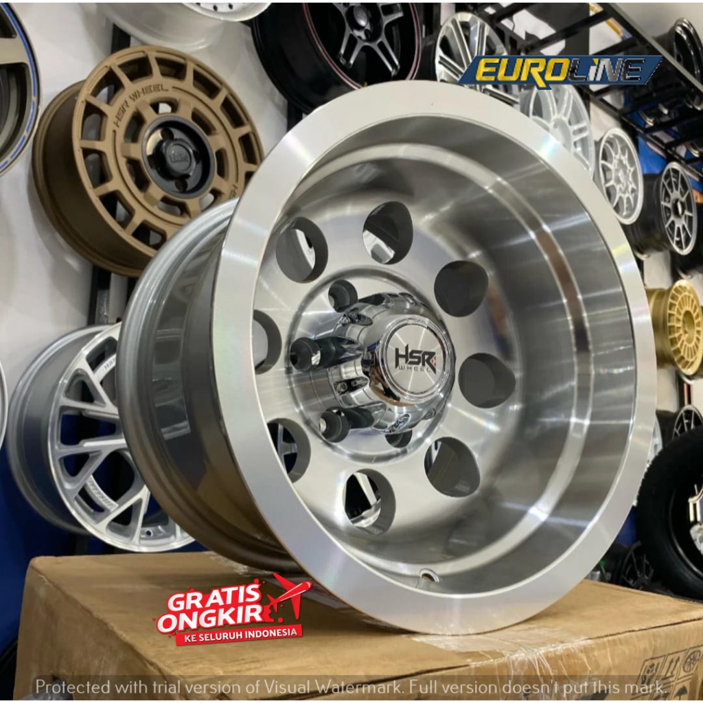 Velg Celong Lebar 10 Ring 15 HSR DUFFY R15X10 H6X139,7 ET-44 SDMFL