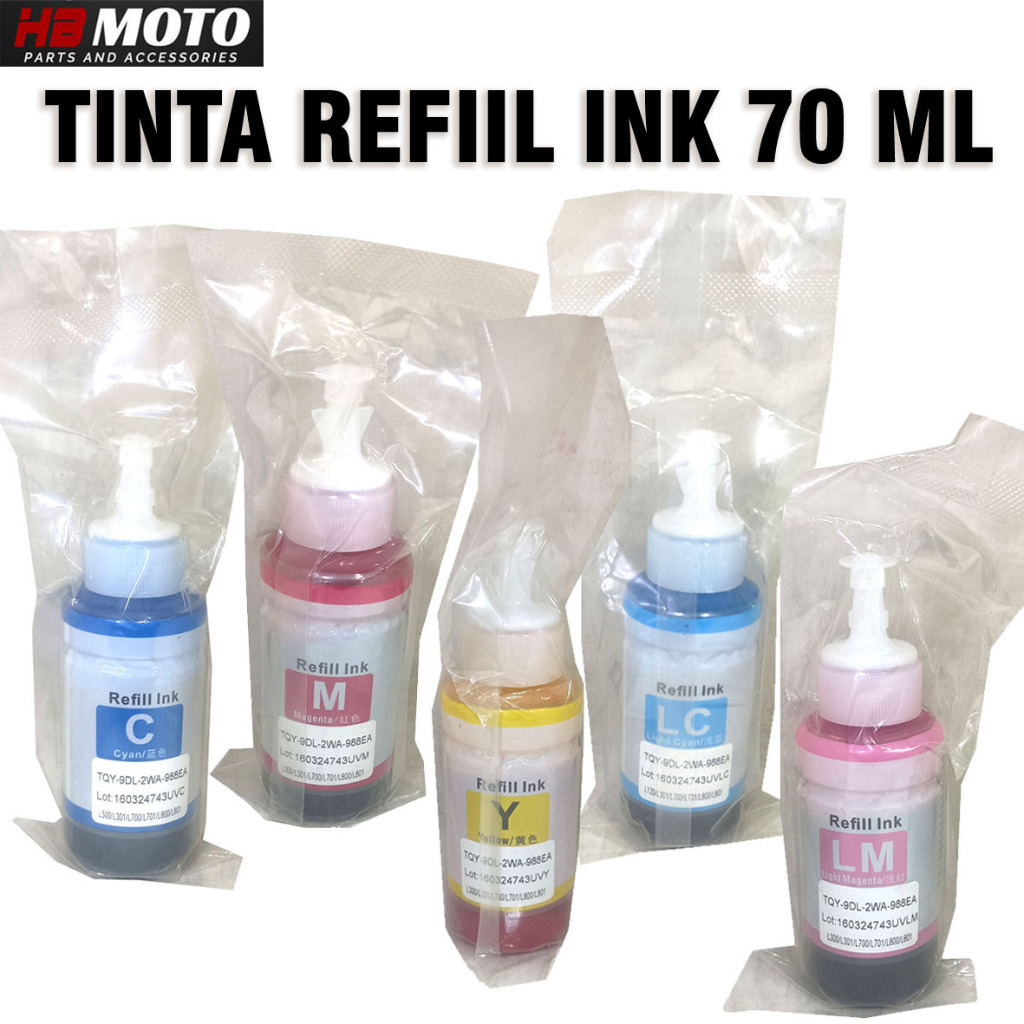 Tinta Printer Epson Isi Ulang/Tinta Refill Epson/Refill Epson L300/L301/L700/L701/L800/L801/Refill I