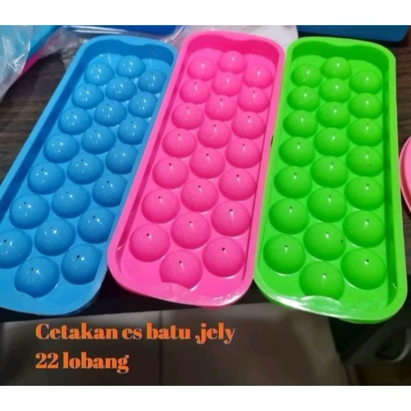 AK (22 lubang) Cetakan puding/es batu telur puyuh/ puding / jelly / agar-agar bulat kecil 22 lubang