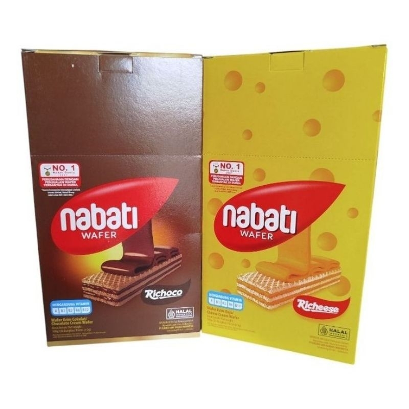 

nabati wafer keju & coklat 1 Box isi 20