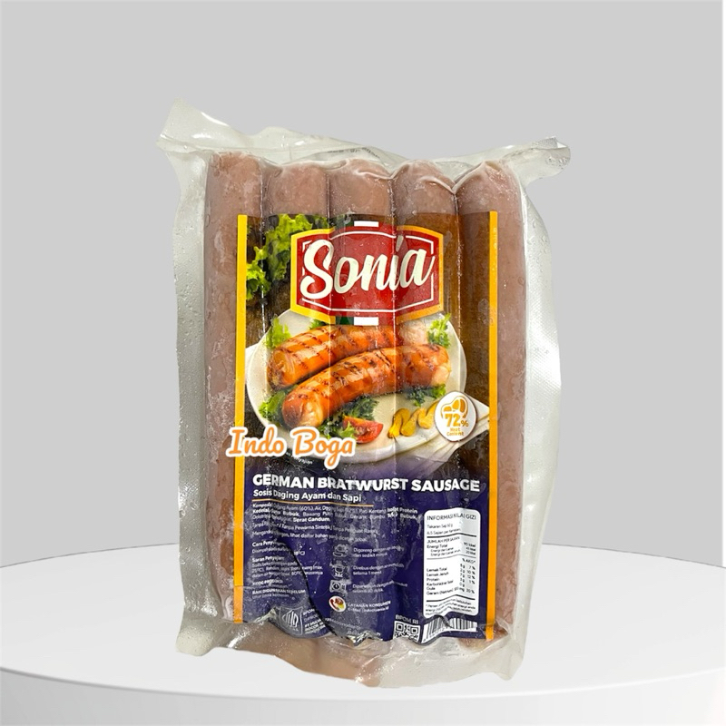 

Sonia german bratwurst sausage 325 gram / sosis daging ayam & sapi