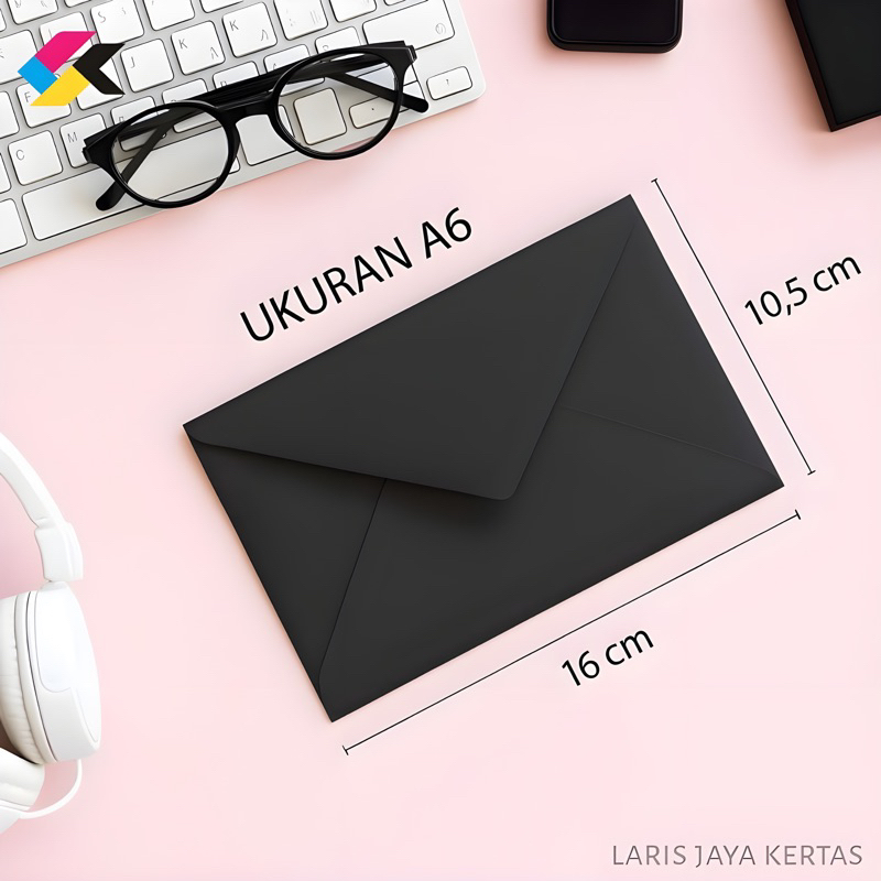 

AMPLOP KONDANGAN A6 10,5 x 16 WARNA HITAM BLACK PAPER