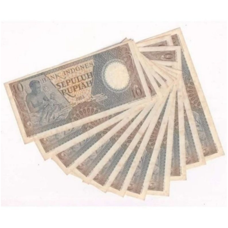 Uang kuno seri pekerja 10 Rupiah Tahun 1963