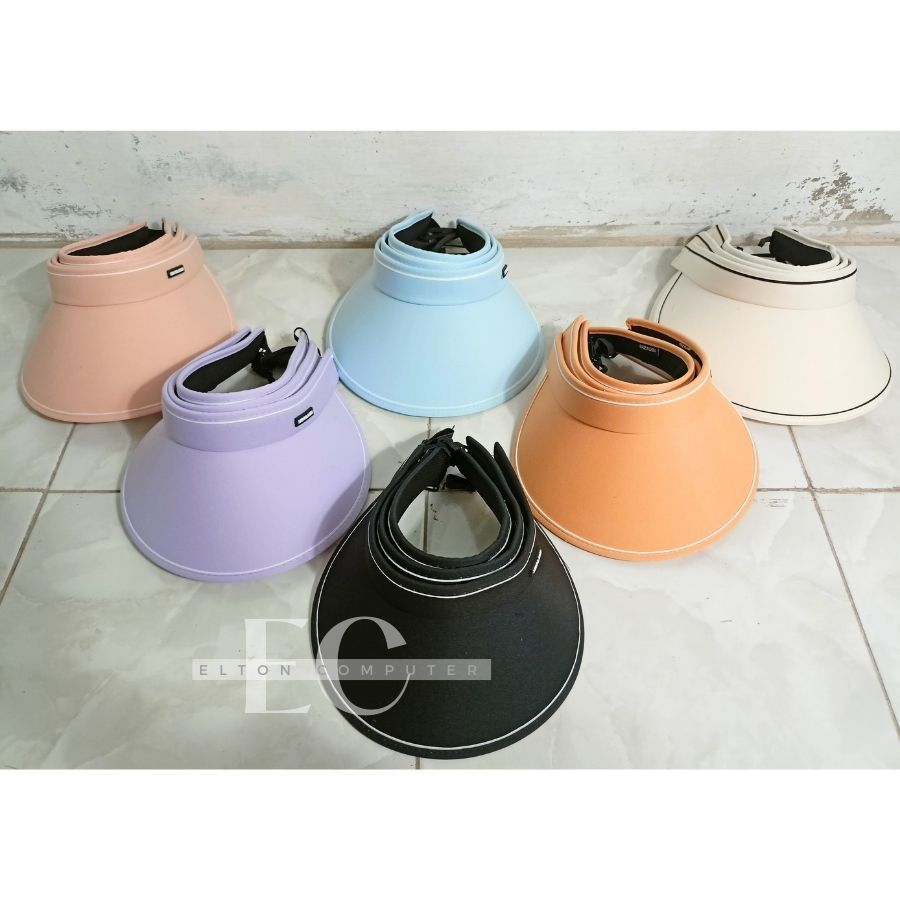 DISKON TOPI MATAHARI WANITA TOPI PANTAI VISOR KEKINIAN IMPORT TOPI OLAHRAGA WANITA SPORT HIJAB TOPI