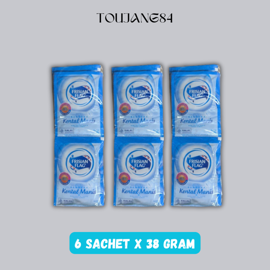 

Frisian Flag Kental Manis Putih Pck 6 Sachet@38g